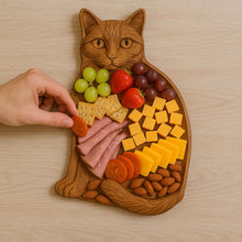 Lade das Bild in den Galerie-Viewer, Holz-Genussplatte in Katzenform