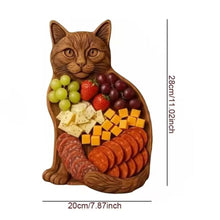 Lade das Bild in den Galerie-Viewer, Holz-Genussplatte in Katzenform