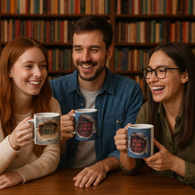 Lade das Bild in den Galerie-Viewer, Handgemachte 3D Bücherwelten-Tasse
